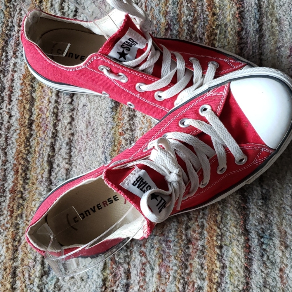 Converse Red Chuck Taylors, size 7